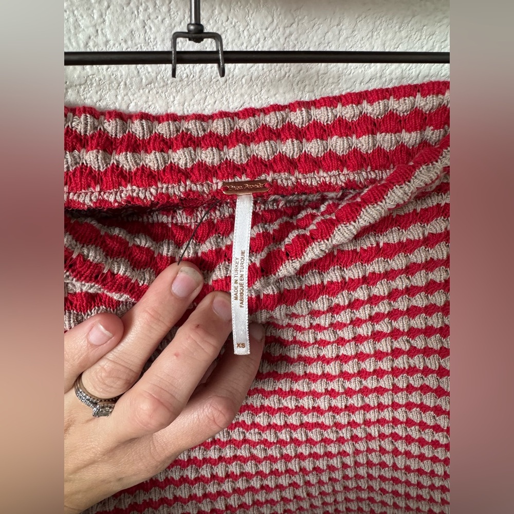 Free People Red and White Striped Maxi Skirt and Tank SET - Picture 4 of 8